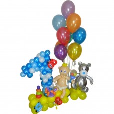 Оформлення кульками Мишка Тедді